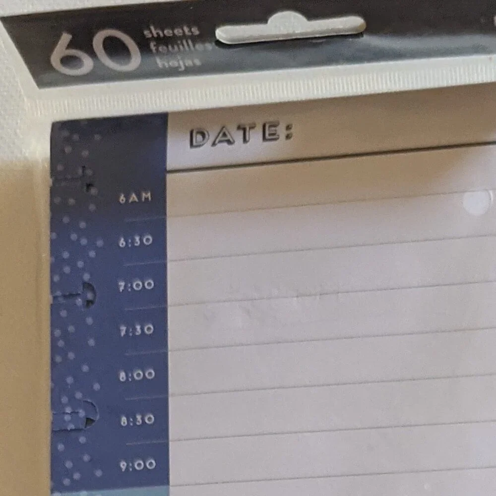 NWT Happy Planner 60pgs 'Daily Schedule Sheets' Big Hourly Half Sheet Paper Pack